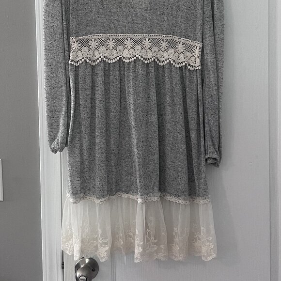 a'reve long sleeve lace trim cardigan - Picture 4 of 6